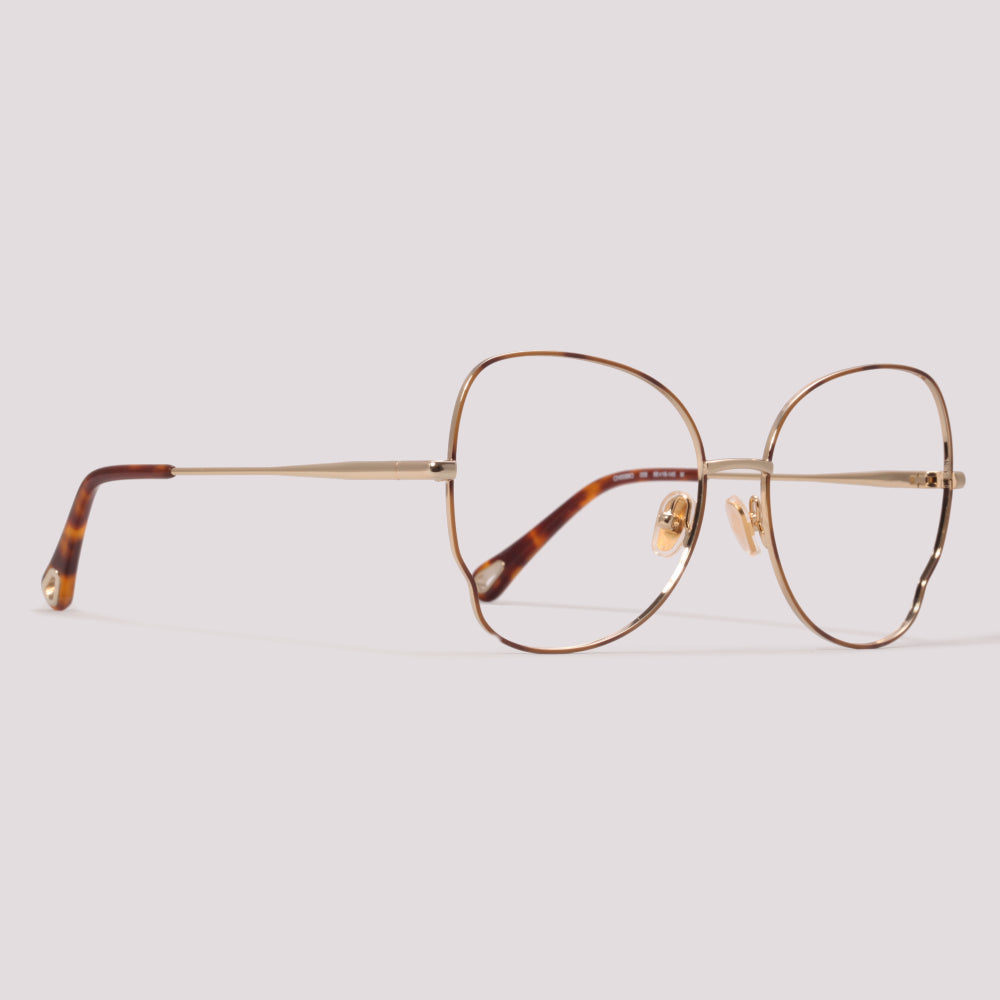 Chloé CH0098O 008 Dourado e Marrom Mesclado - Grau - 56 mm