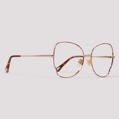 Chloé CH0098O 008 Dourado e Marrom Mesclado - Grau - 56 mm