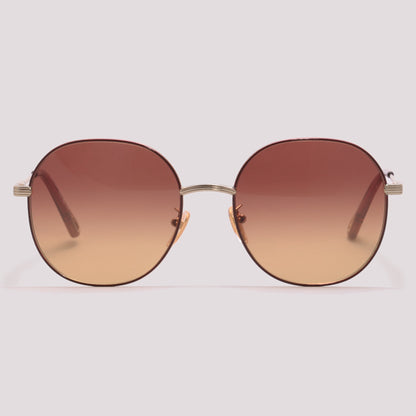 Chloé CH0140SA 003 Dourado e Rosa Brilho Marrom Degradê - Sol - 57 mm