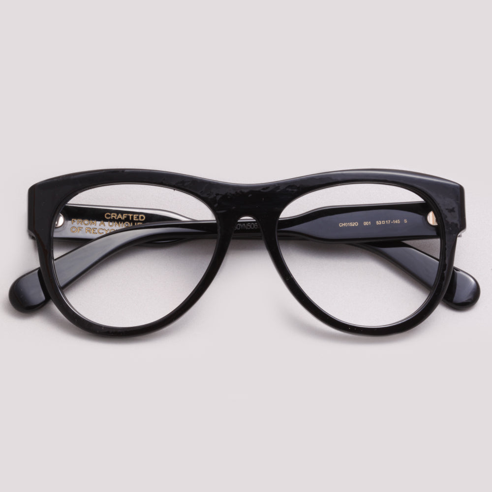 Chloé CH0152O 001 Preto Brilho - Grau - 53 mm