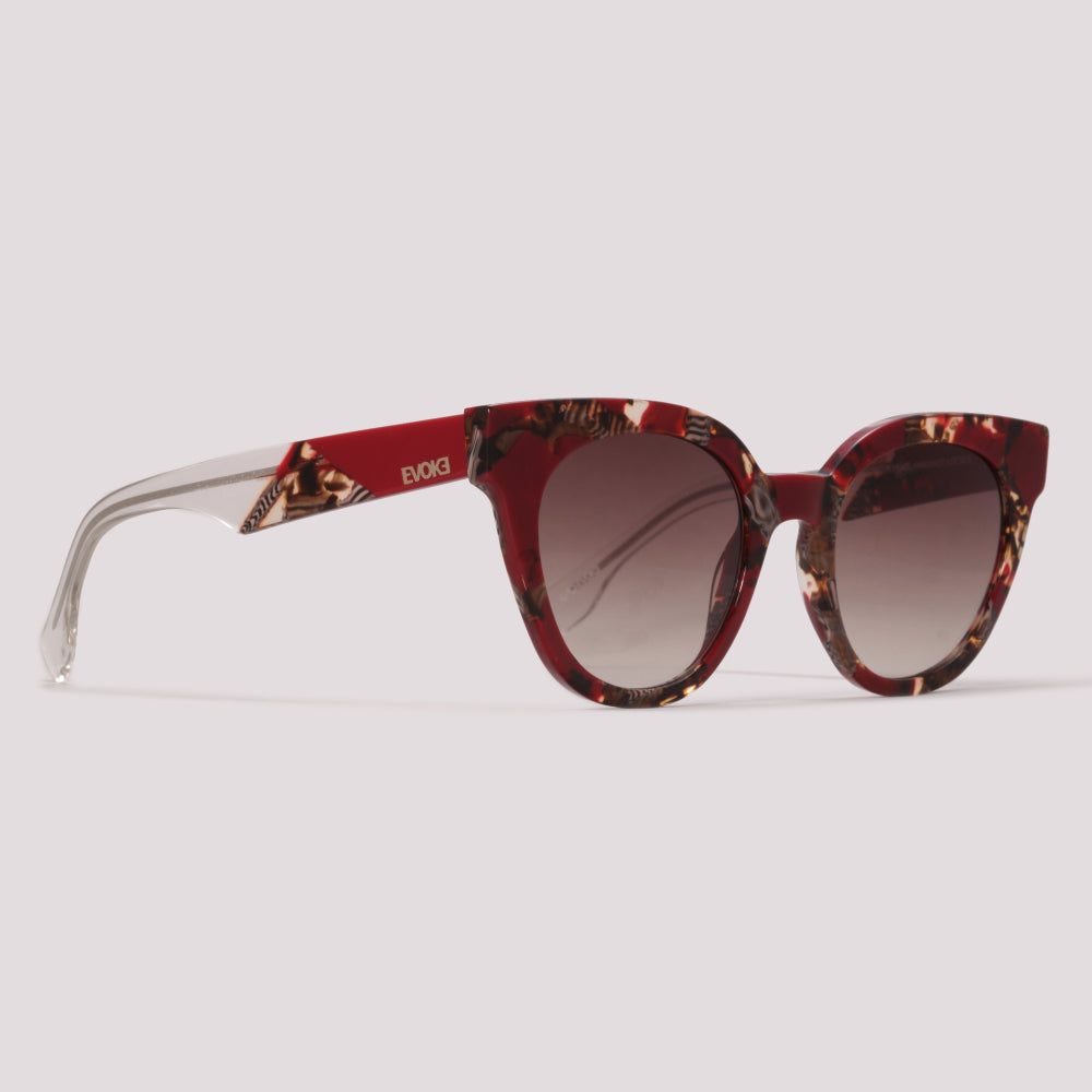 Óculos de Sol Evoke EVK 35 BRG21 Mesclado Marrom Degradê - Sol - 51 mm