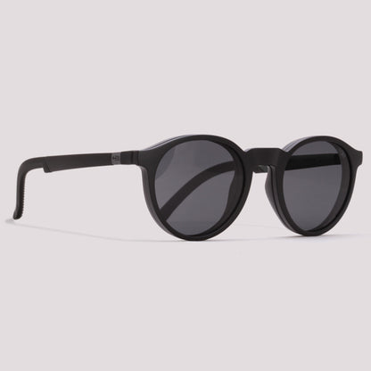 HB Switch 0526 Clip on Preto Fosco Preto Polarizado - Grau 48 mm