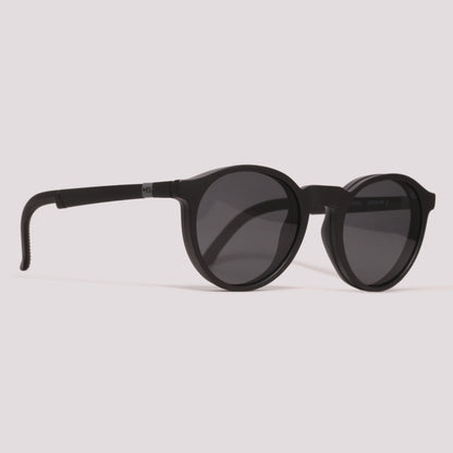 HB Switch 0526 Clip on Preto Fosco Preto Polarizado + Night Drive - Grau - 48 mm