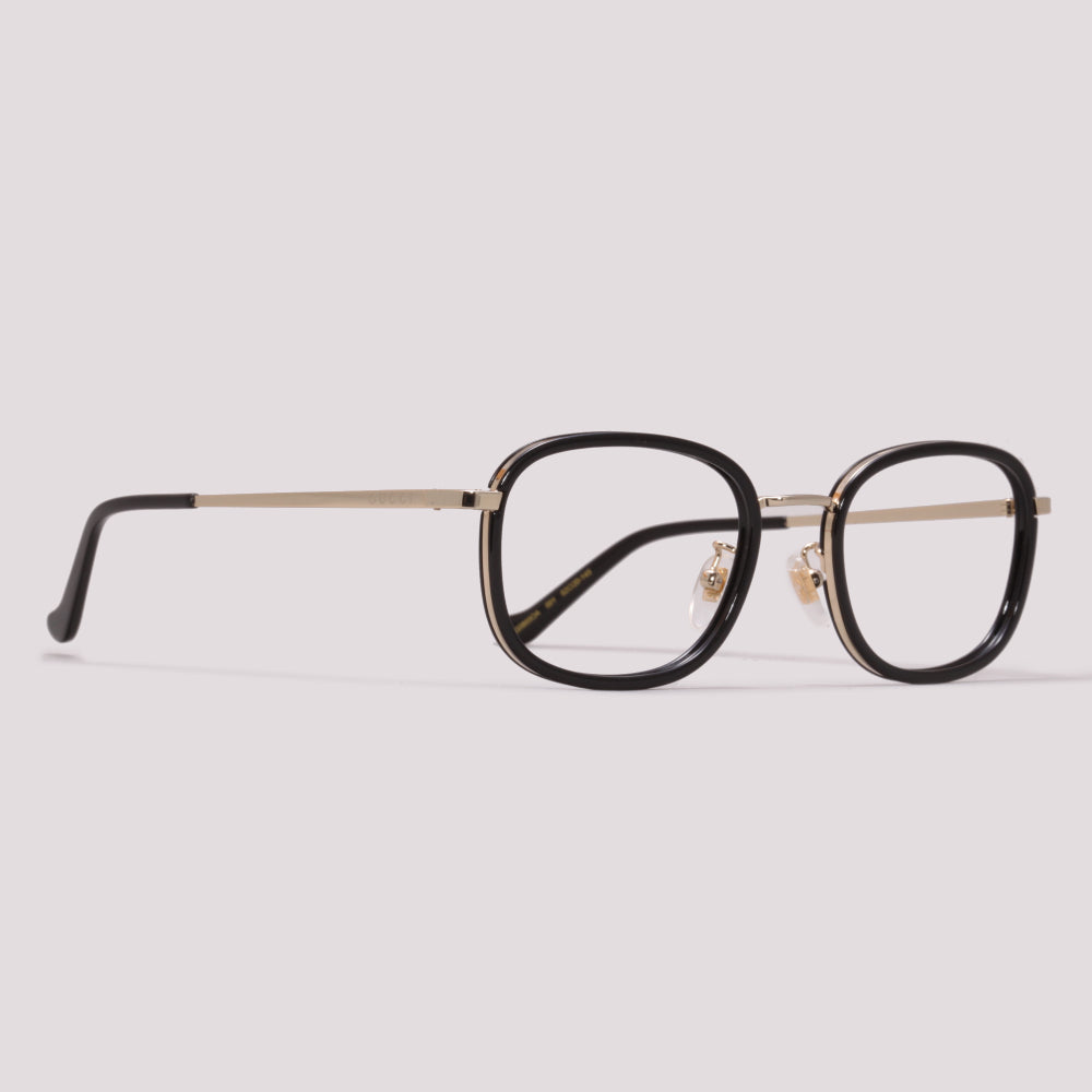 Gucci GG0865OA 001 Preto e Dourado - Grau - 52 mm
