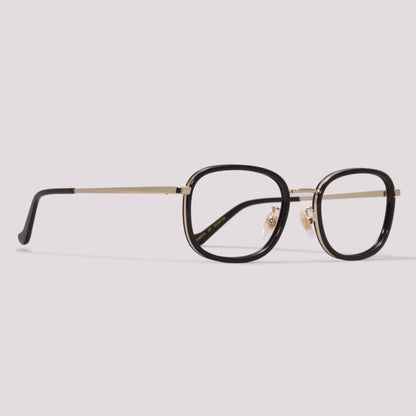 Gucci GG0865OA 001 Preto e Dourado - Grau - 52 mm