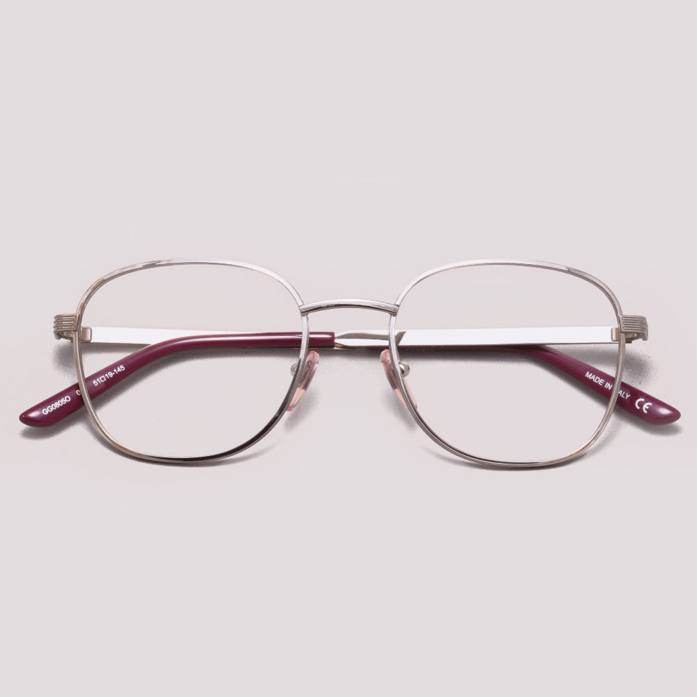 Gucci GG0805O 002 Prata e Roxo - Grau - 51 mm