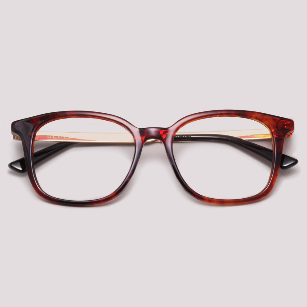 Gucci GG0831OA 002 Marrom Mesclado - Grau - 52 mm