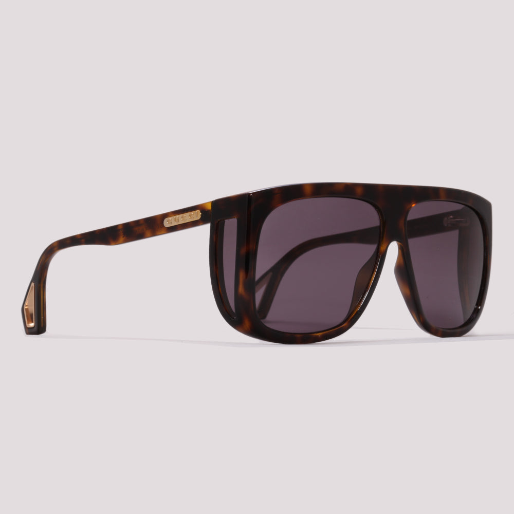 Gucci GG0467S 003 Marrom Mesclado Preto - Sol - 62 mm