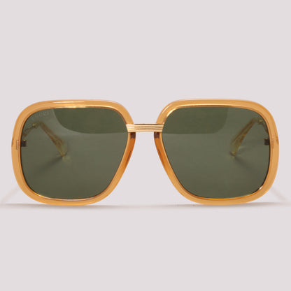 Gucci GG0905S 003 Nude Translúcido Verde Total - Sol - 60 mm