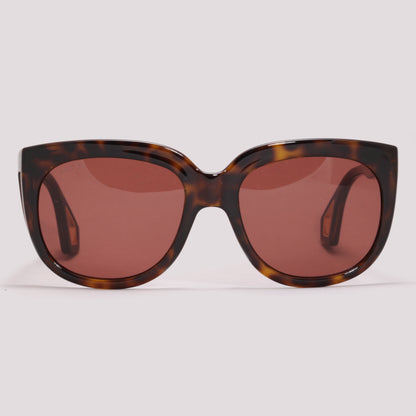 Gucci GG0468S 002 Marrom Mesclado Marrom - Sol - 57 mm