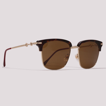 Gucci GG0918S 002 Marrom Mesclado Marrom Total - Sol - 56 mm