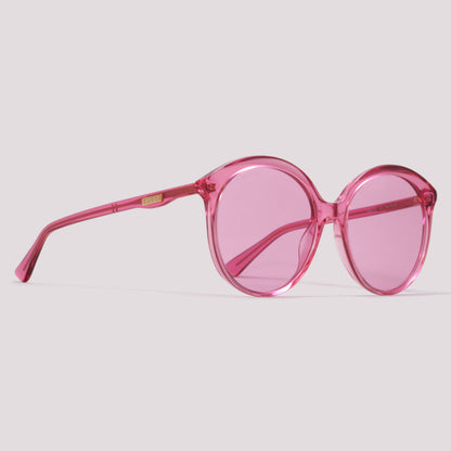 Gucci GG0257S 005 Rosa Translúcido Rosa - Sol - 59 mm