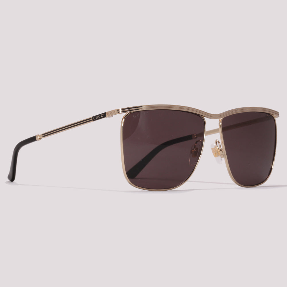 Gucci GG0821S 001 Dourado Preto Total - Sol - 62 mm