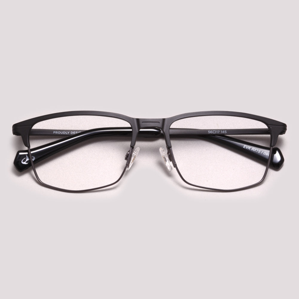 Evoke EVK RX75 09B Preto Fosco - Grau - 56 mm