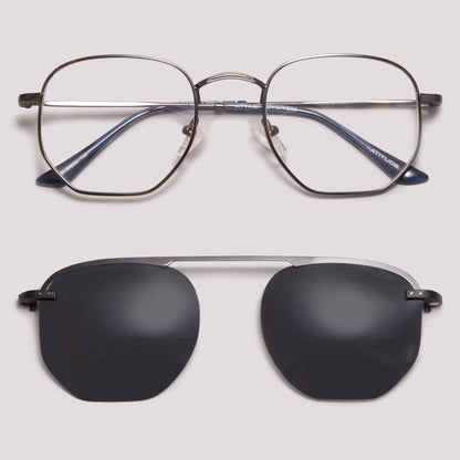 Atitude Attach Bridge 02A Clip On Grafite Brilho Preto - Grau  - 51 mm