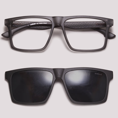 Colcci Bandy 8 Clip on Fumê Cinza Fosco - Grau - 56 mm