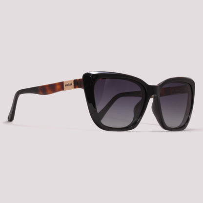 Colcci Bandy 3 Clip On Preto Brilho e Marrom Mesclado Preto Degradê - Grau - 57 mm