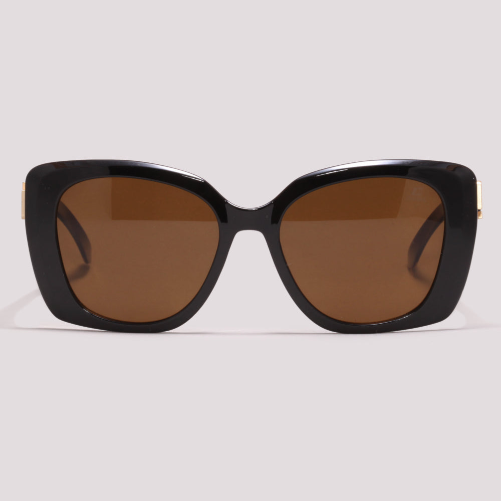 Colcci Ellen Preto e Marrom Mesclado Marrom Polarizado - Sol - 53 mm