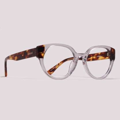 Colcci Mia Marrom Mesclado e Transparente Brilho - Grau - 54 mm