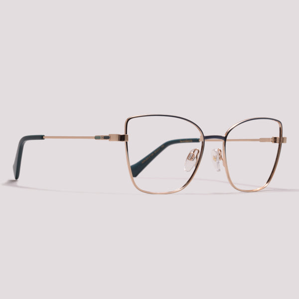 Hickmann Azaleia 2 12A Dourado e Azul - Grau - 54 mm – Óculos Shop