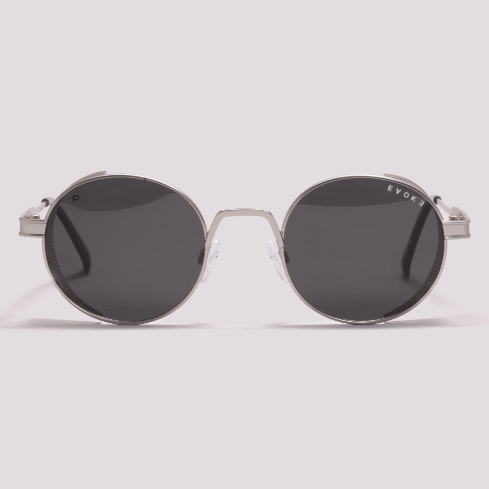 Evoke EVK 67 03BP Prata Fosco Preto Polarizado - Sol - 50 mm