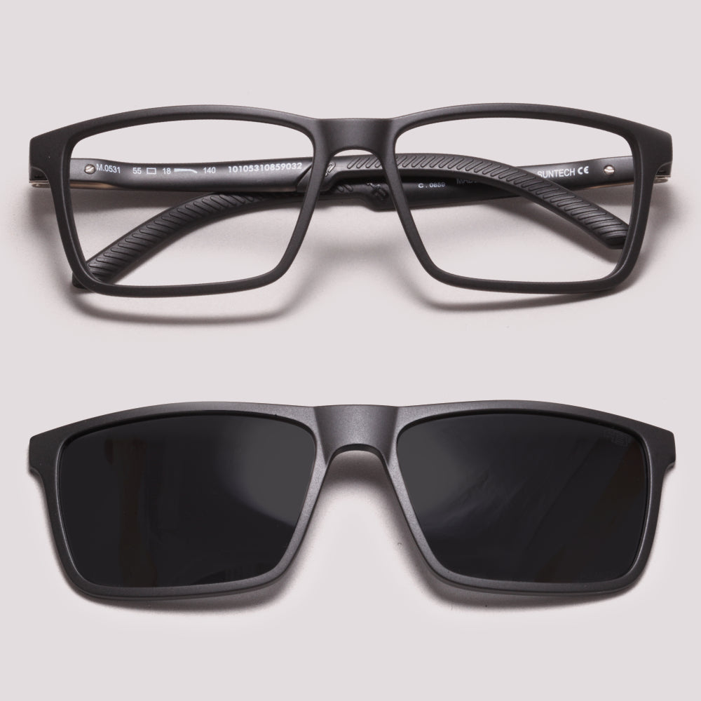 HB Switch 3 0531 Matte Print Carbon Fiber Polarized Gray - Grau - 55 mm