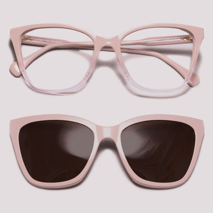 HB Switch 0549 Clip on Nude Fade Rose Polarizaded Brown - Grau - 56 mm