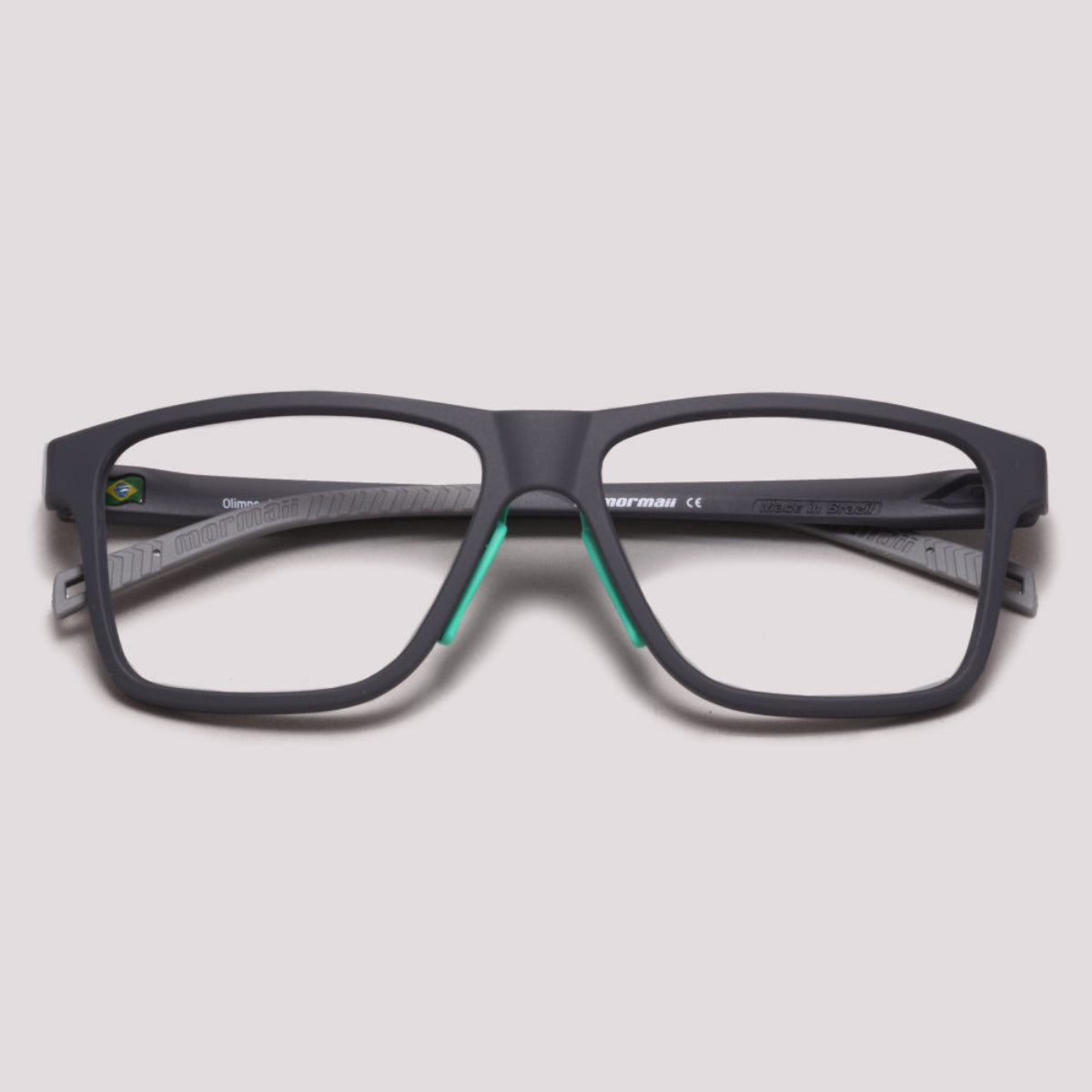 Mormaii Olimpo Cinza Fosco com Verde - Grau - 57 mm