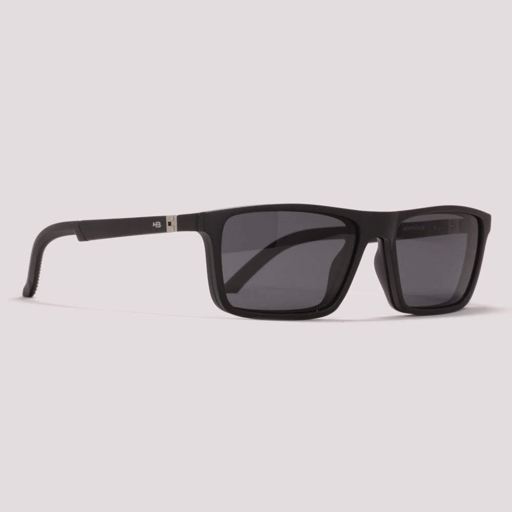 HB Switch 3 0531 Clip on Matte Black Polarized Gray - Grau - 55 mm