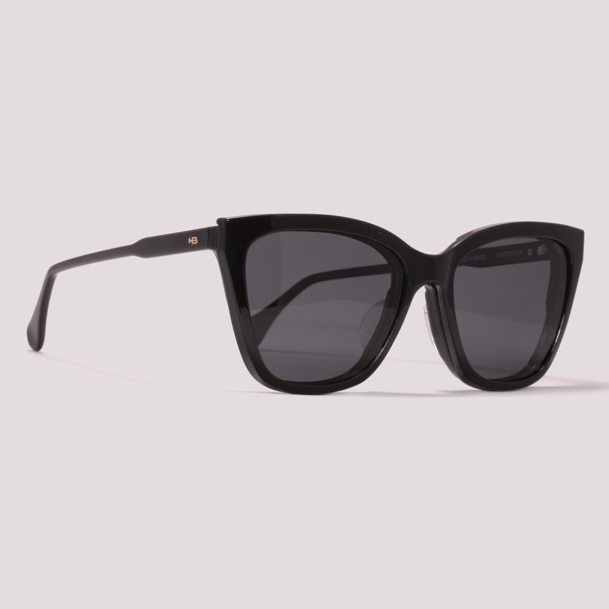 HB Switch 0549 Clip on Matte Black Gray Polarizado - Grau - 56 mm