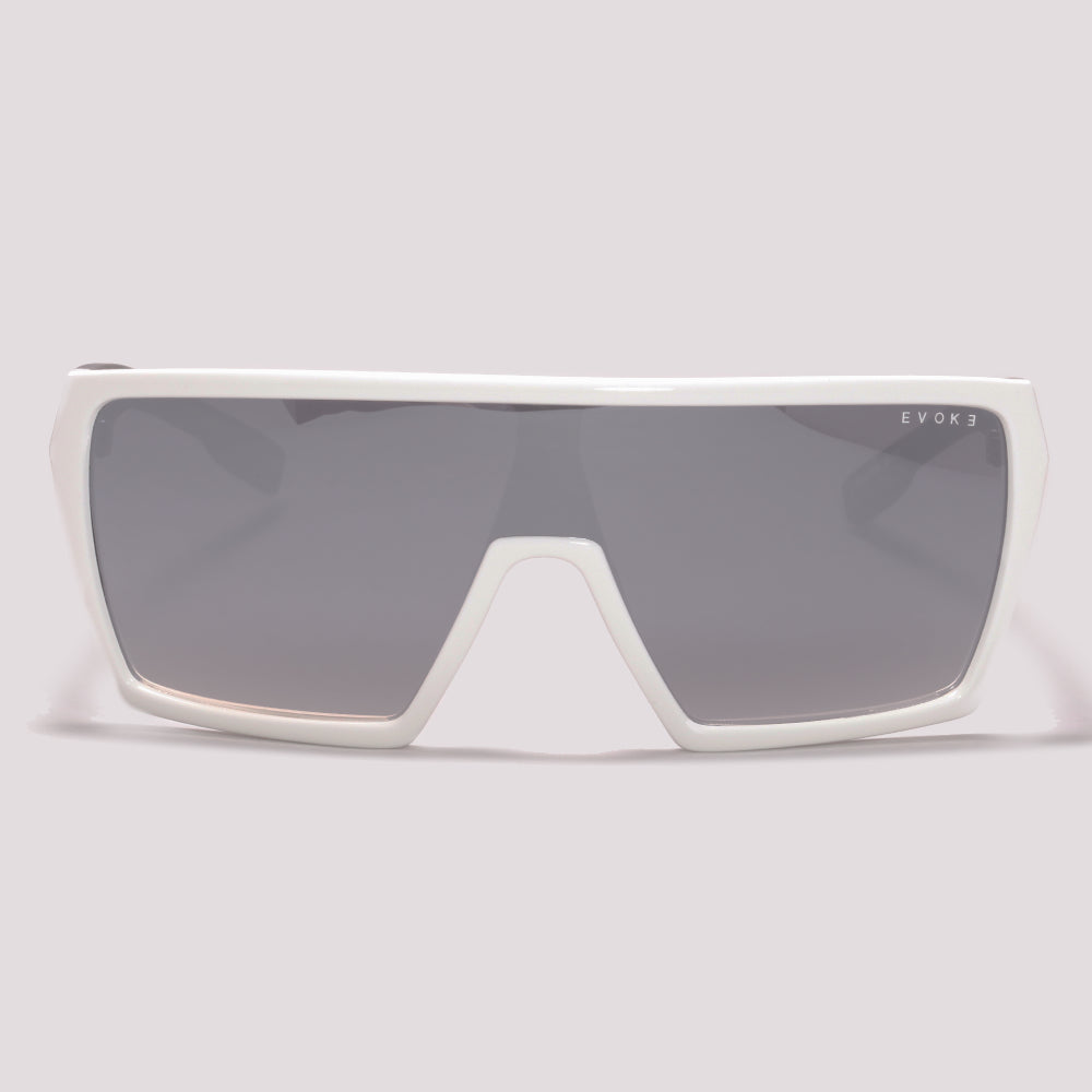 Evoke Bionic Alfa BA01S White Shine Temple Matte Black - Sol - 130 mm