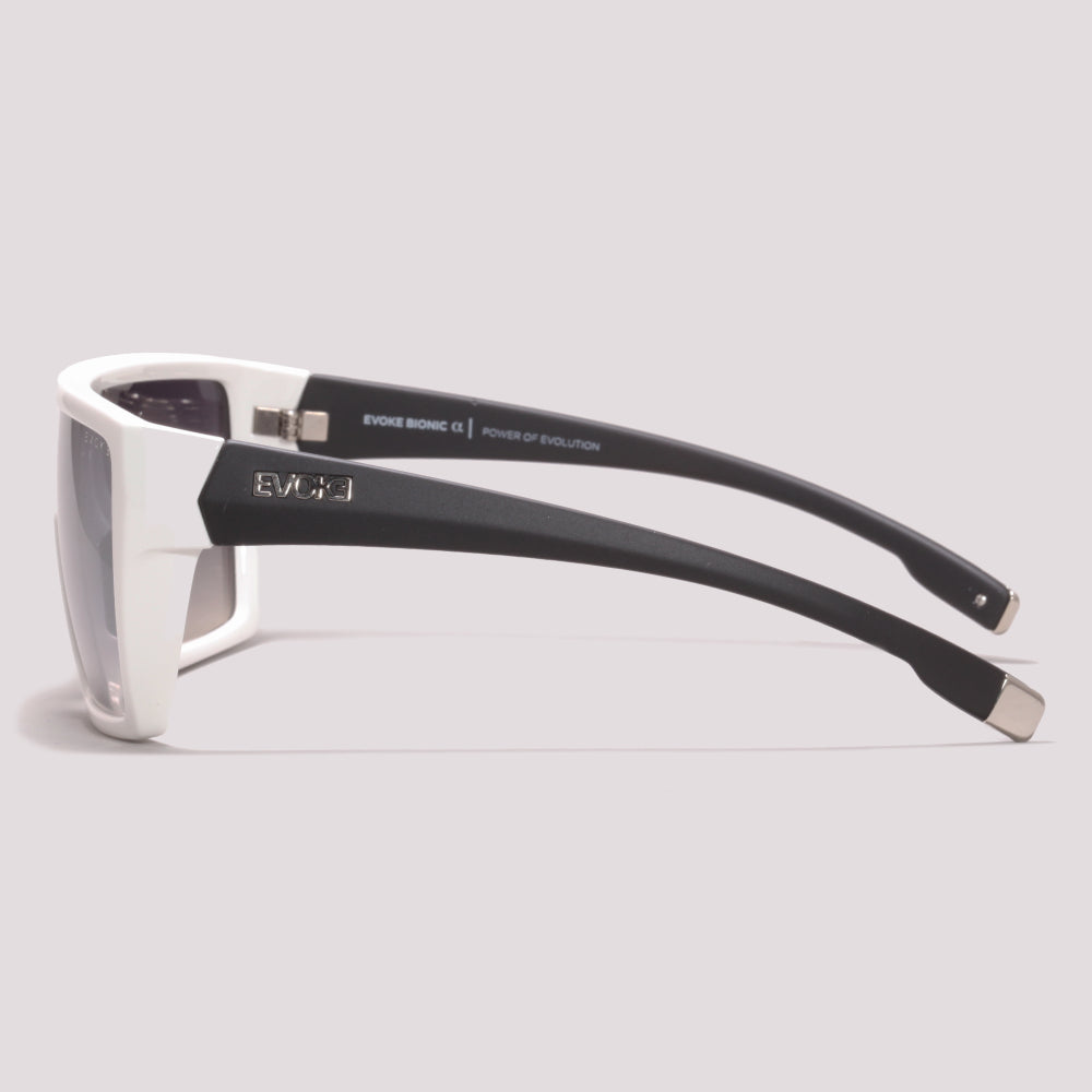 Evoke Bionic Alfa BA01S White Shine Temple Matte Black - Sol - 130 mm