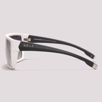 Evoke Bionic Alfa BA01S White Shine Temple Matte Black - Sol - 130 mm