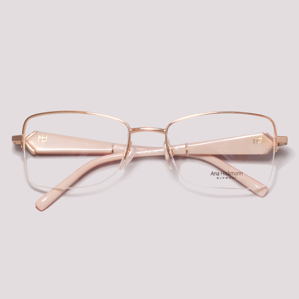 Ana Hickmann AH1474B 04B Dourado E Laranja Brilho - Grau - 54 mm