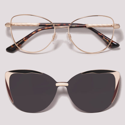 Ana Hickmann Vivi 1 Clip on 04A Dourado Brilho Preto - Grau - 53 mm