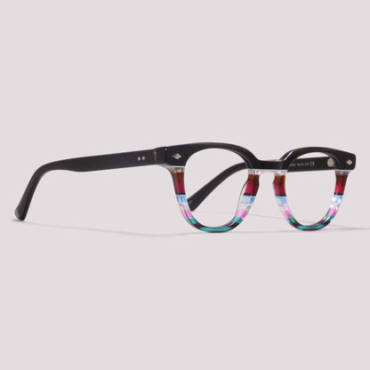 M'KENZY M3061 Preto Brilho  e Colorido - Grau - 48 mm