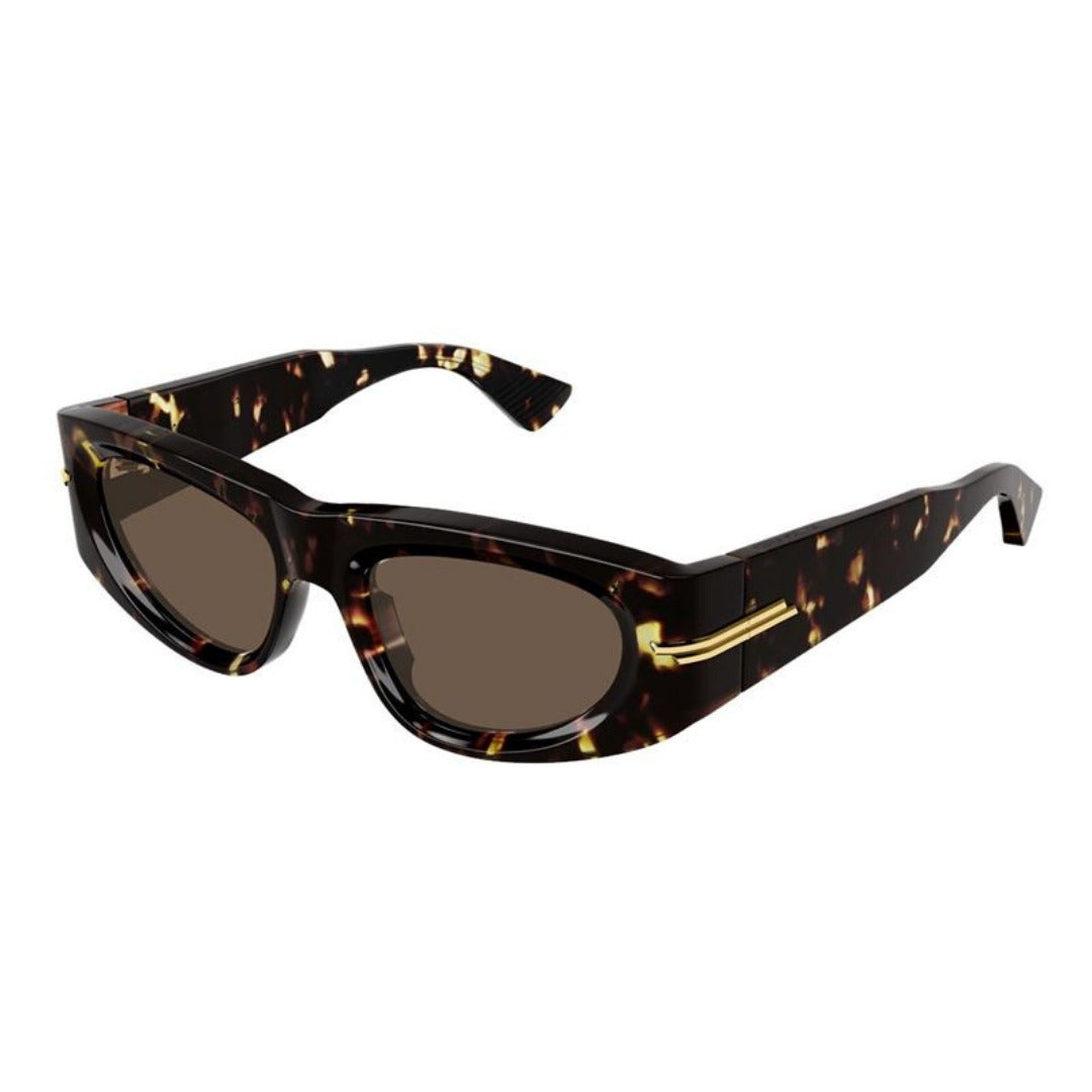 Bottega Veneta BV1144S 002 Marrom Mesclado Brilho Marrom - Sol - 51 mm