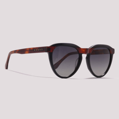 Evoke EVK 45 A02 Preto Brilho e Marrom Mesclado Preto Degradê - Sol 52 mm