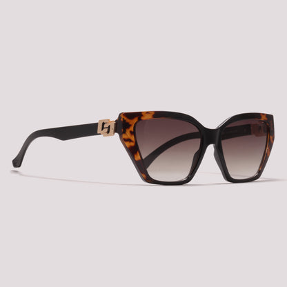 Colcci Miranda Preto e Marrom Mesclado Marrom Degradê - Sol - 56 mm
