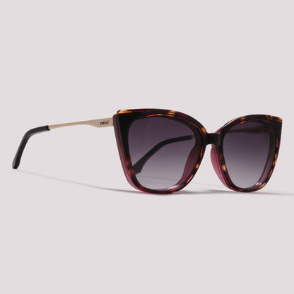 Colcci Bandy 4 Clip on Bordo Brilho Degradê Preto - Grau - 57 mm