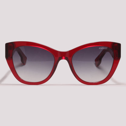 Colcci Jaq Vermelho Translúcido Preto Degradê - Sol  - 52 mm