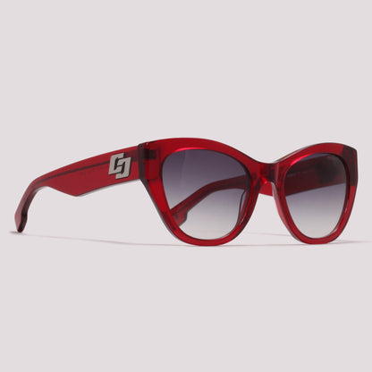 Colcci Jaq Vermelho Translúcido Preto Degradê - Sol  - 52 mm