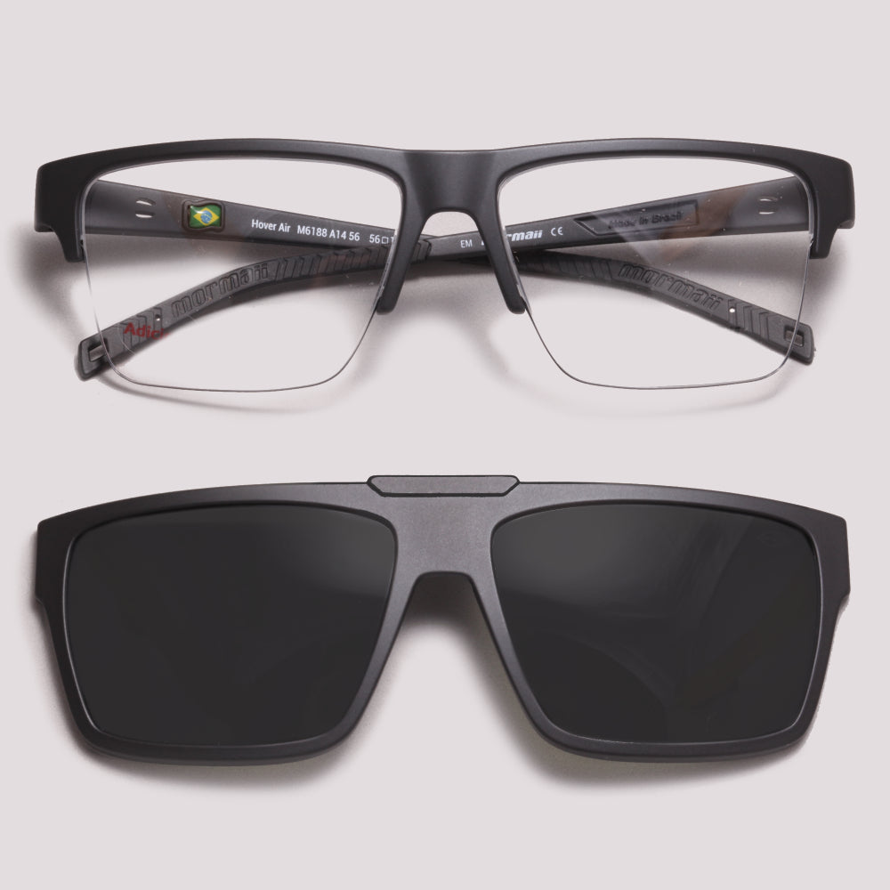 Mormaii Hover Air Clip on Preto Fosco - Grau - 56 mm