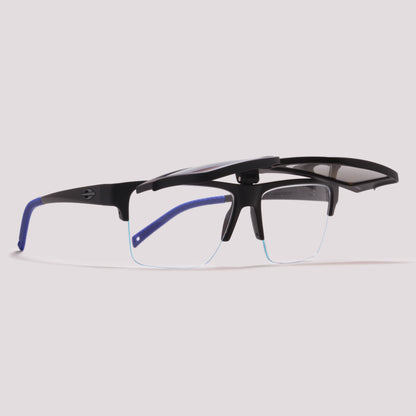 Mormaii Hover Air Clip on Preto Fosco e Azul/ Azul Espelhado - Grau - 56 mm