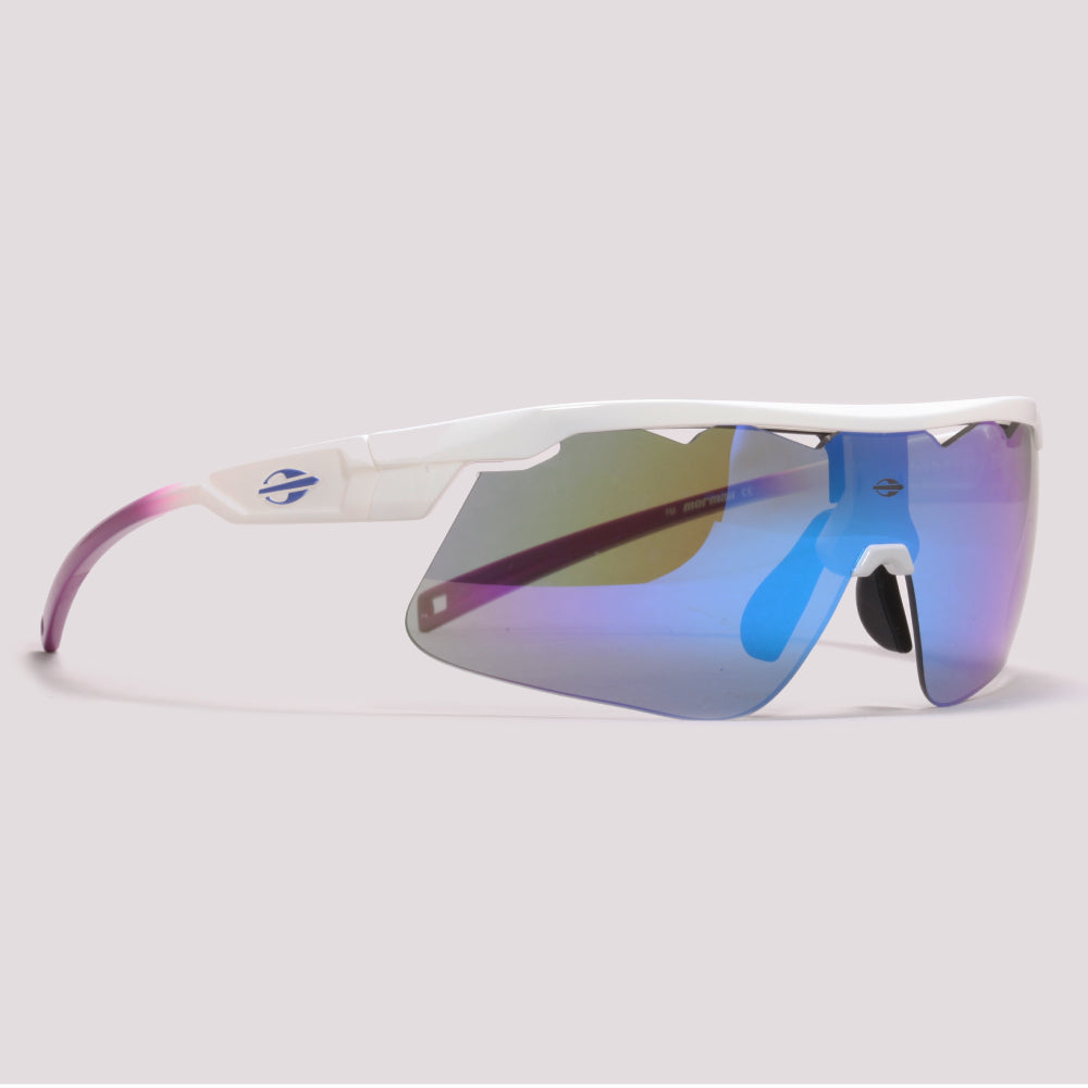 Mormaii Smash 3 Branco Brilho Azul Espelhado - Sol - 142 mm
