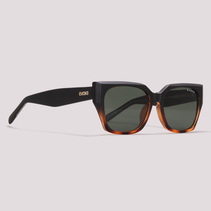 Evoke For You DS102 A21 Preto e Marrom Fosco Verde G15 - Sol - 56 mm