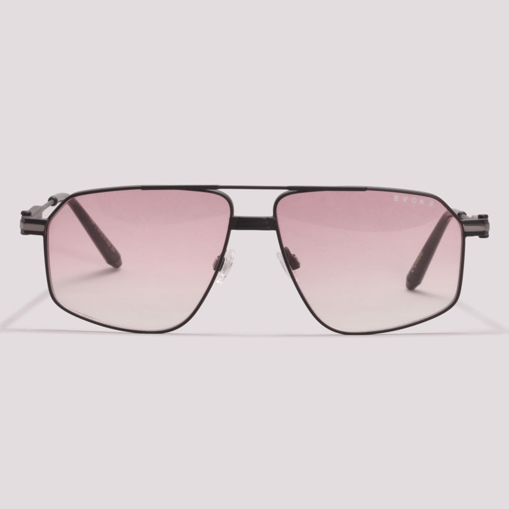 Evoke Shelby 06 09B Preto Fosco Rosa Degradê - Sol - 57 mm