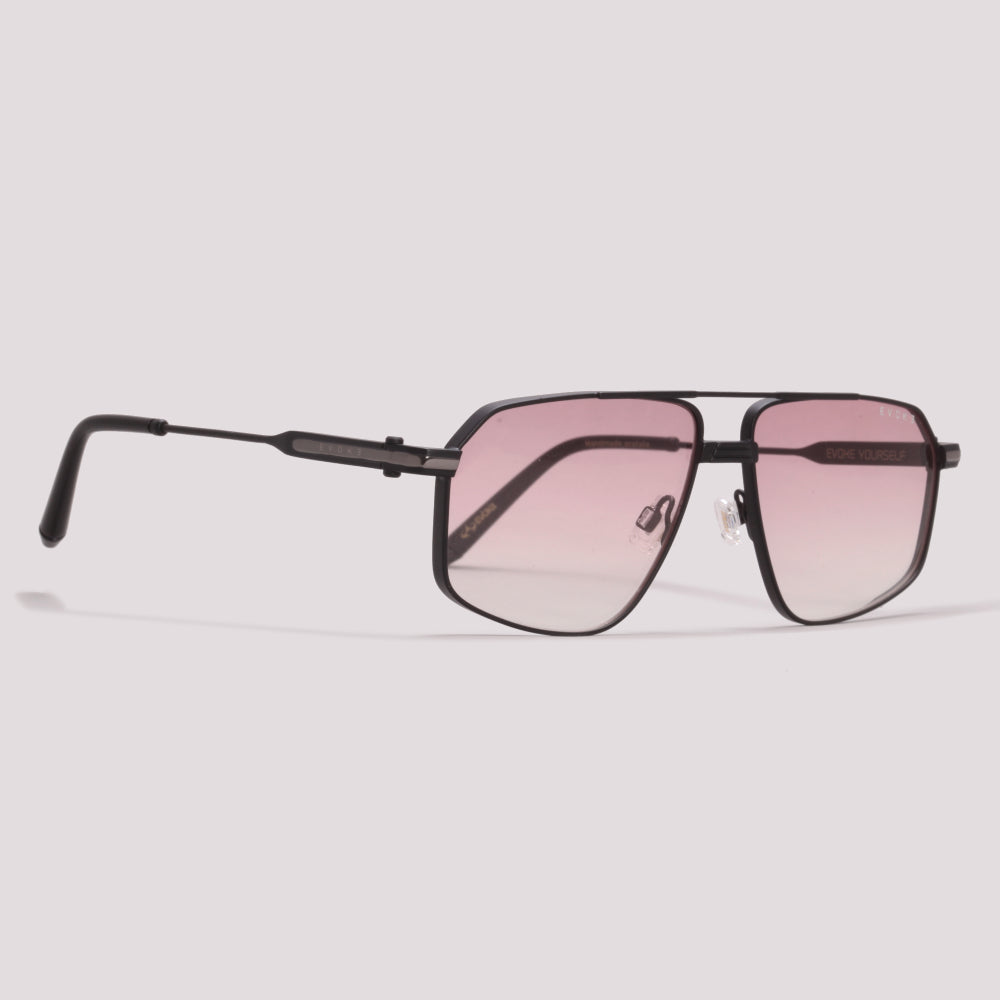 Evoke Shelby 06 09B Preto Fosco Rosa Degradê - Sol - 57 mm