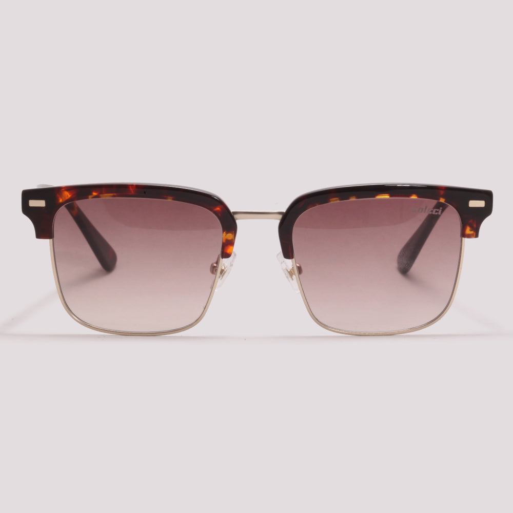 Colcci Atatako Marrom e Dourado Marrom Degradê - Sol - 53 mm