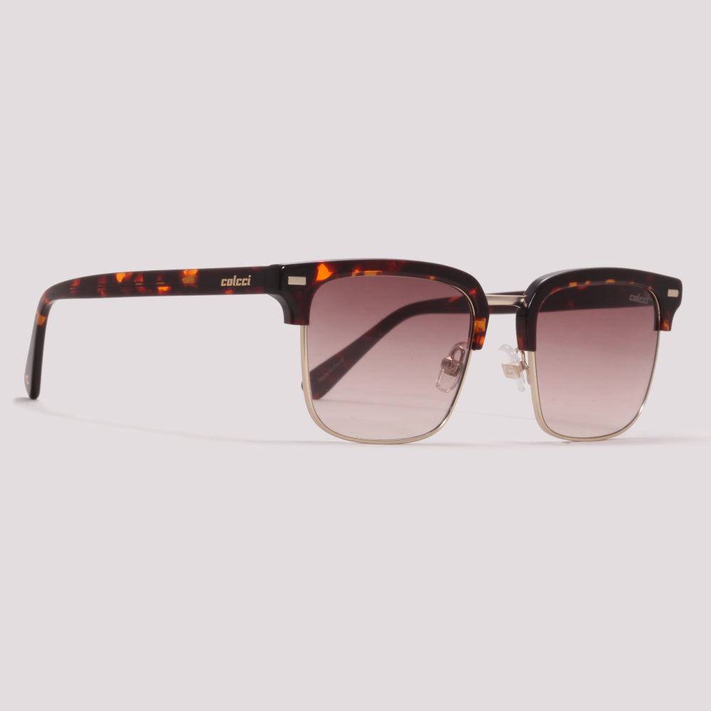 Colcci Atatako Marrom e Dourado Marrom Degradê - Sol - 53 mm